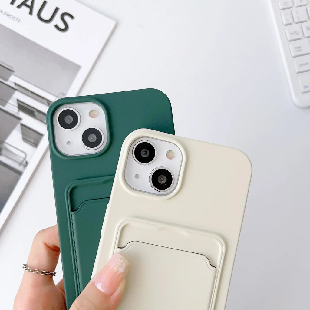Crossboby Lanyard Rope Phone Case with Card Holder For iPhone 17 16 E 15 14 13 12 11 Pro Max Necklace Strap Soft Silicone Cover