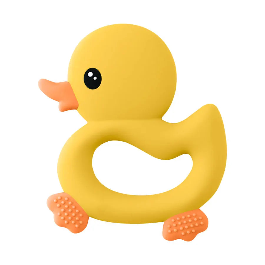 1PCS Baby Teether Toys Cartoon Duck Silicone Teether For Baby BPA Free Teething Chewing Toys Soft Teether Baby Accessories