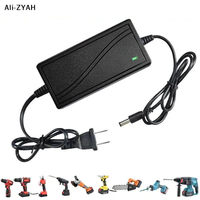 Charger For Lithium Ion 21V 2A Adapter Round Hole Universal Electric Wrench Angle Grinder Electric Saw Lithium Battery Charger