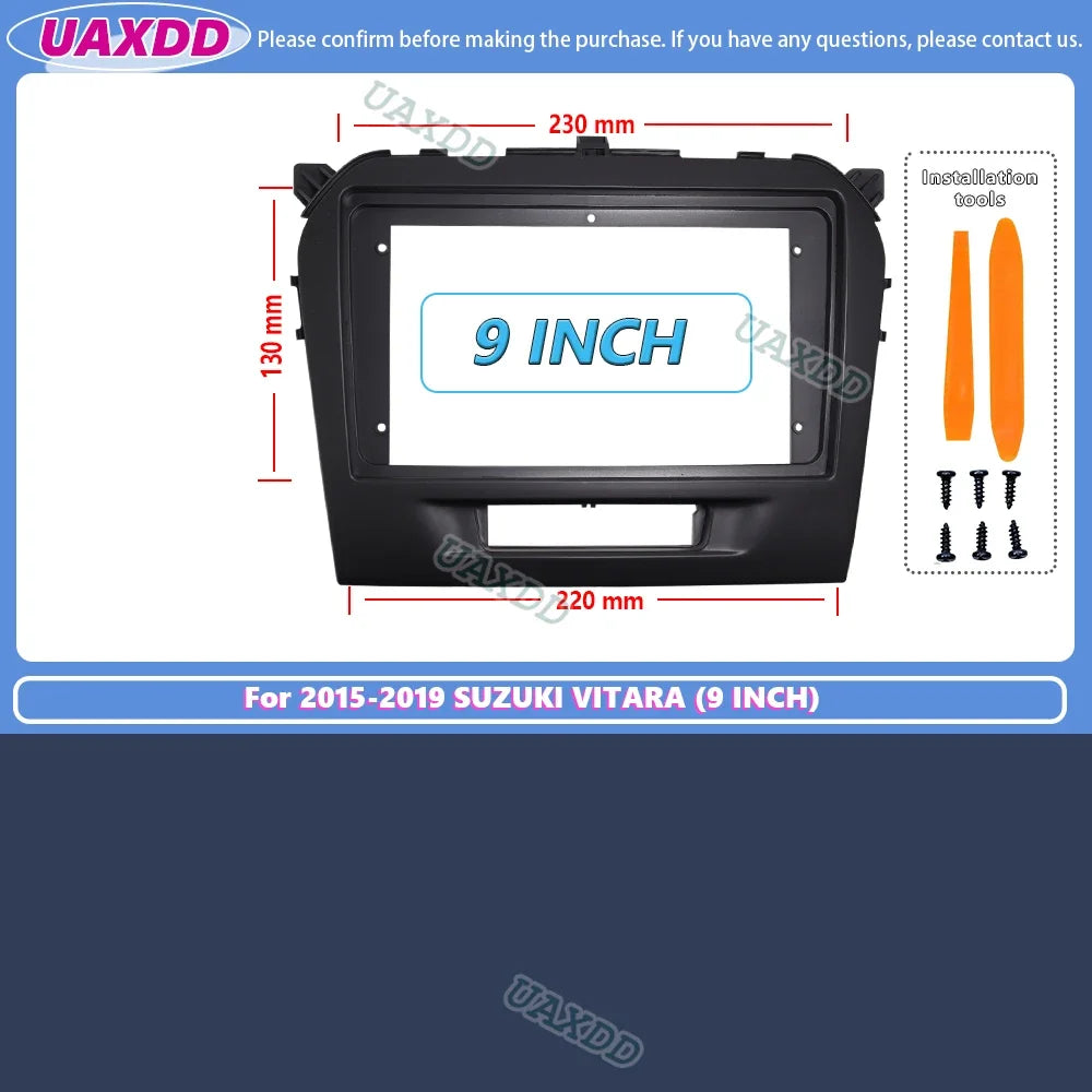 For 2022-2023 Suzuki VITARA 9INCH Android Frame Kit Panel 2Din Car Interior Fascia Cable Video Harness Navigation Decoder Canbus
