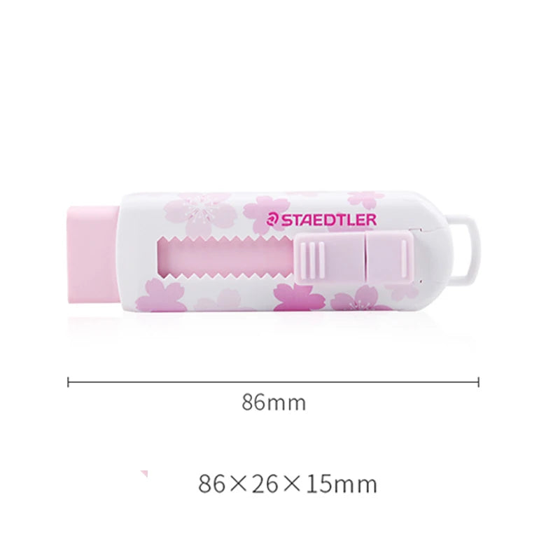 STAEDTLER  Erasers 525 Cherry Blossom Limited Edition Telescopic Rubber Drawing Design Sketch Replaceable Core Cute Stationery