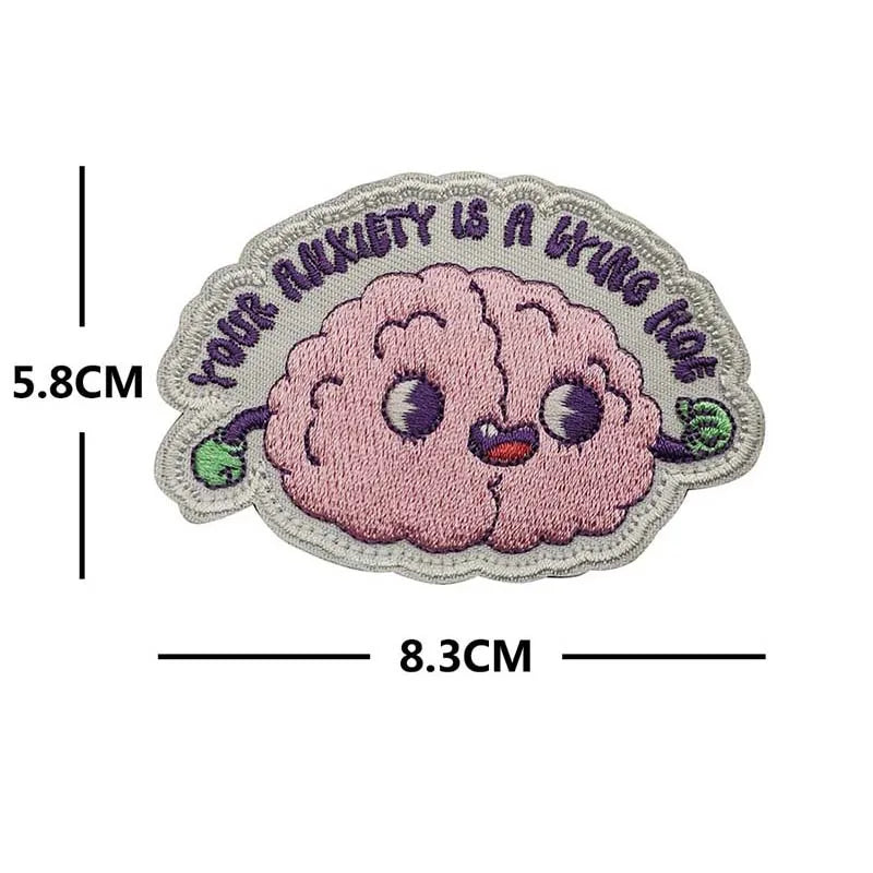 Animal With Knife Fabric Applique Embroidery Hook and Loop Patch,Peace Goose,Angry Frog,Cat,Duck Tactical Badges Clothes Sticker