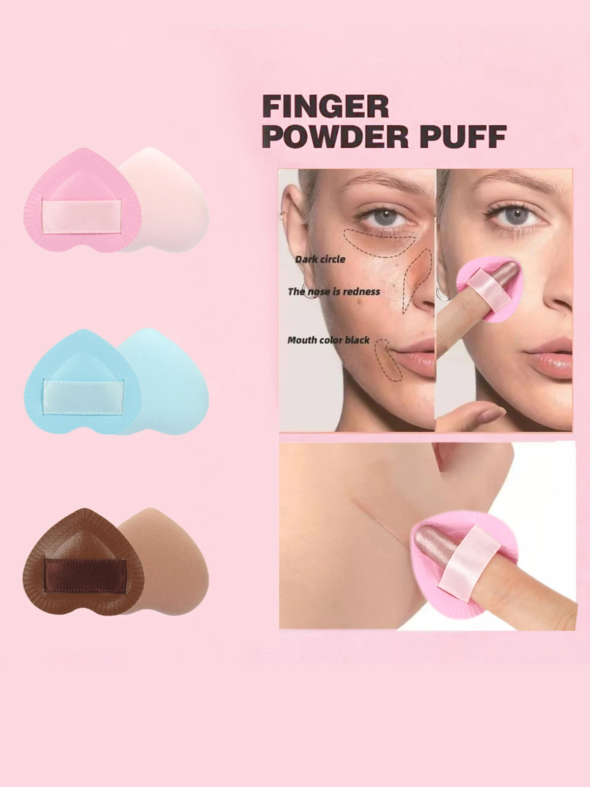 5/10/20Pcs Super Soft Cotton Candy Makeup Puff Necessary Wet Dry Use Air Cushion Powder Puff Multifunction Portable Makeup Sponge