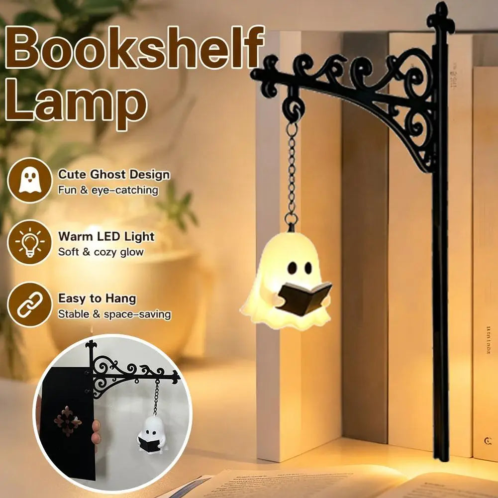 Library Lantern Decorative Bookshelf Lighting Retro Library Lantern Bookshelf Lamp Multifunctional Warm LED Nightlight Ornament
