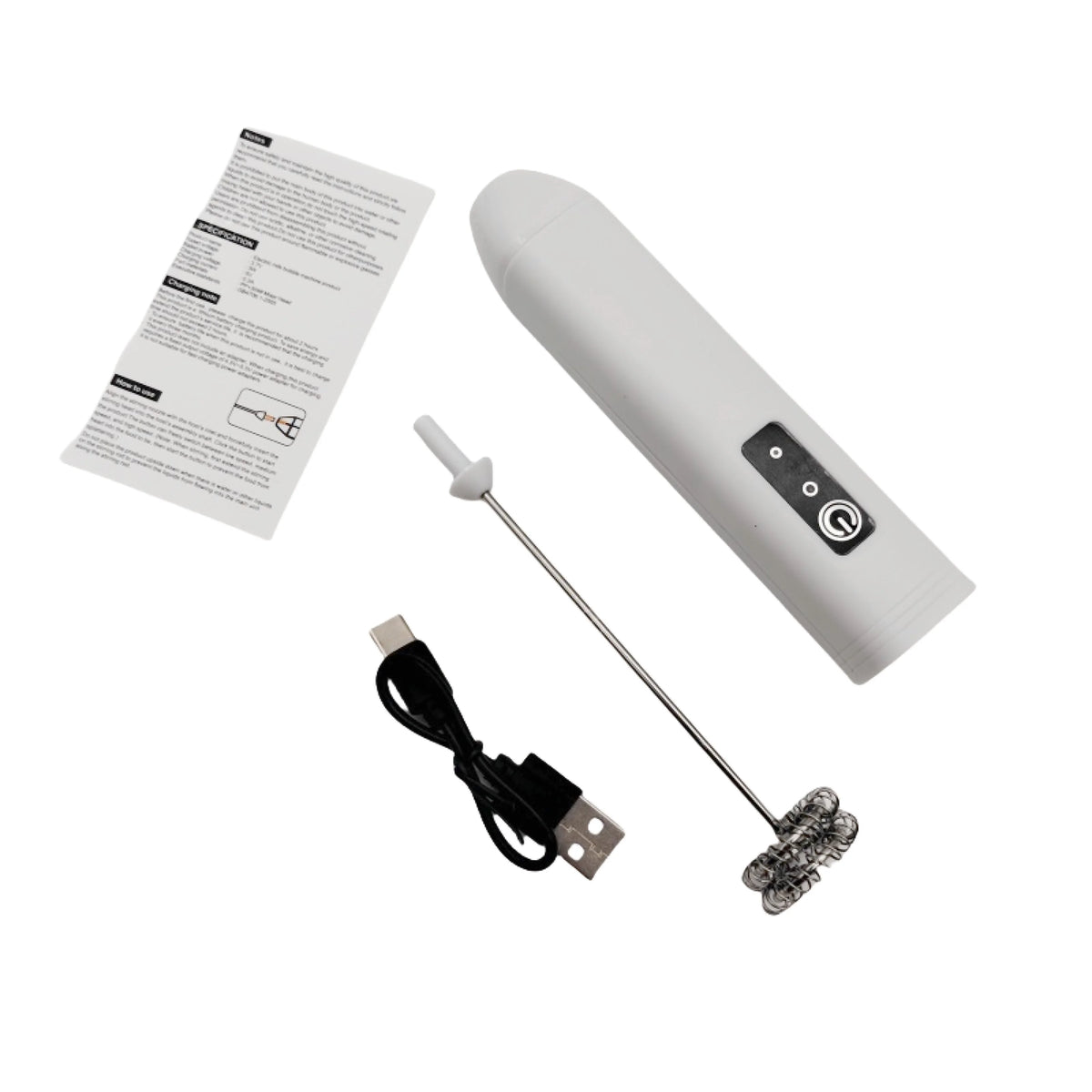 Wireless Milk Frother Electric Type-C Handheld Blender Stainless Steel Mini Coffee Maker Whisk Mixer For Coffee Cappuccino Cream