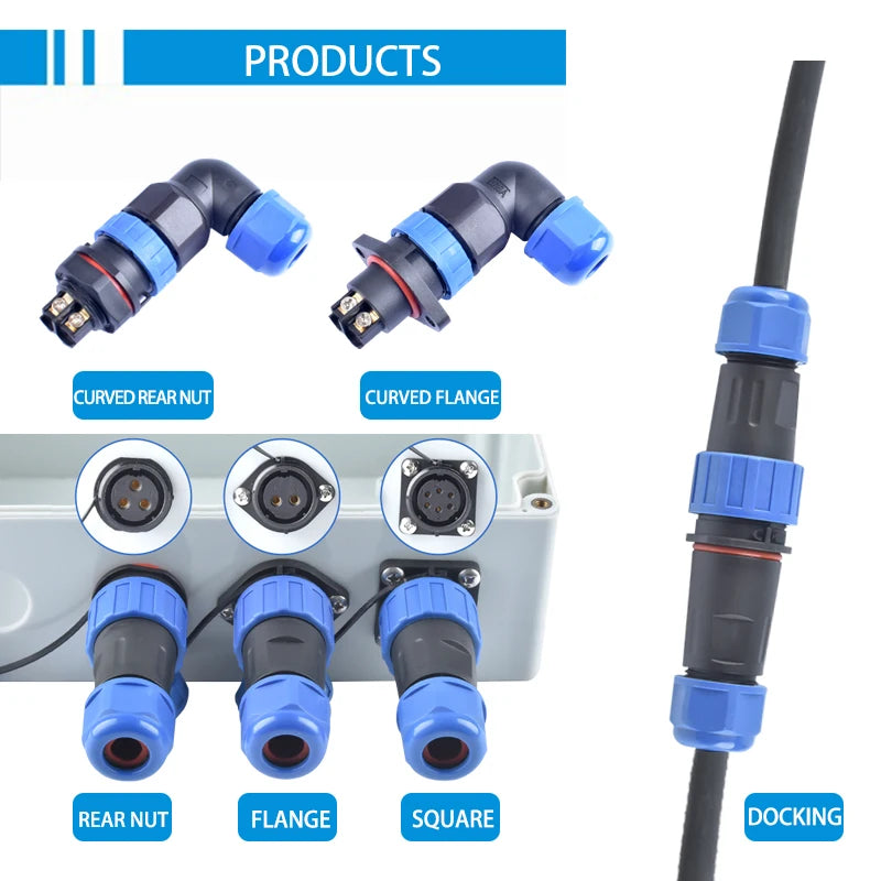 IP68 Waterproof Male Female Electrical Connector LD Series2/3/4/5/6/7/9-Pin Panel-Mount Screw Wire Cable Aviation Plug Connector