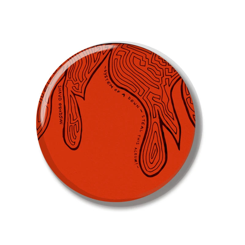 44MM Soad system down Band Pin Soft Button Pin Jewelry Creative Badge Cartoon Brooch Lapel Pin Bag Backpack Hat Decoration