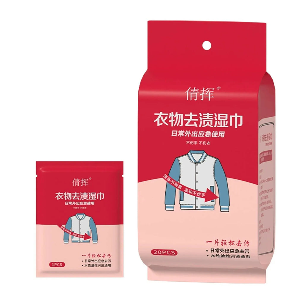 Portable Wipes Down Jacket Cleaning Wipes Laundry Stain Remover Wet Wipes Instant Clothes Stain Removal for Clothes Stain Tools