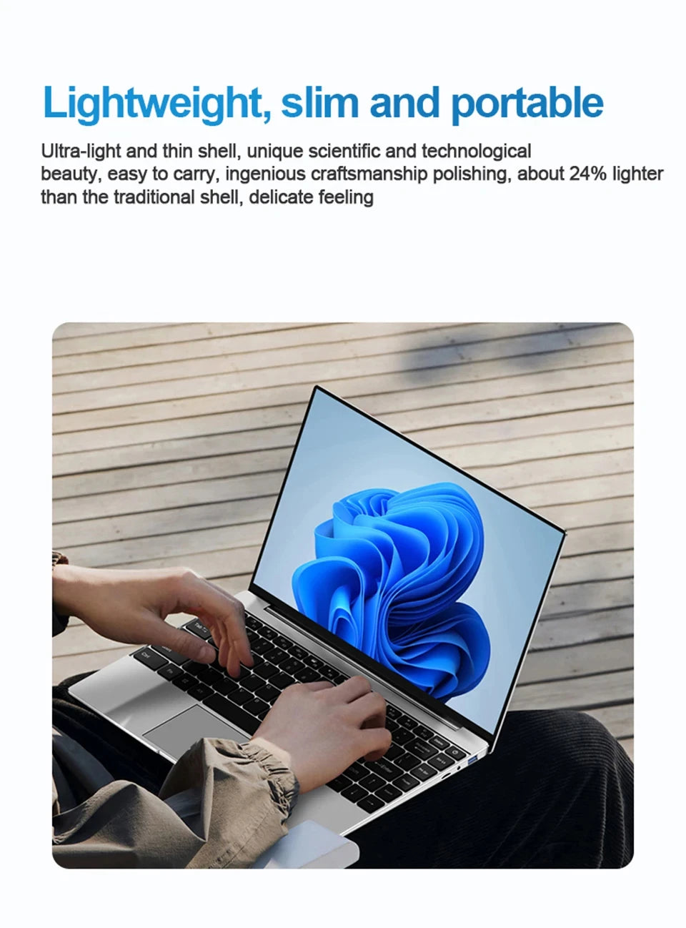 Intel N150 14.1" Gaming Laptop Windows 11 16GB RAM 1/2TB M.2 SSD Laptops 4K HD Desktop Office School Study Notebook Computer PC