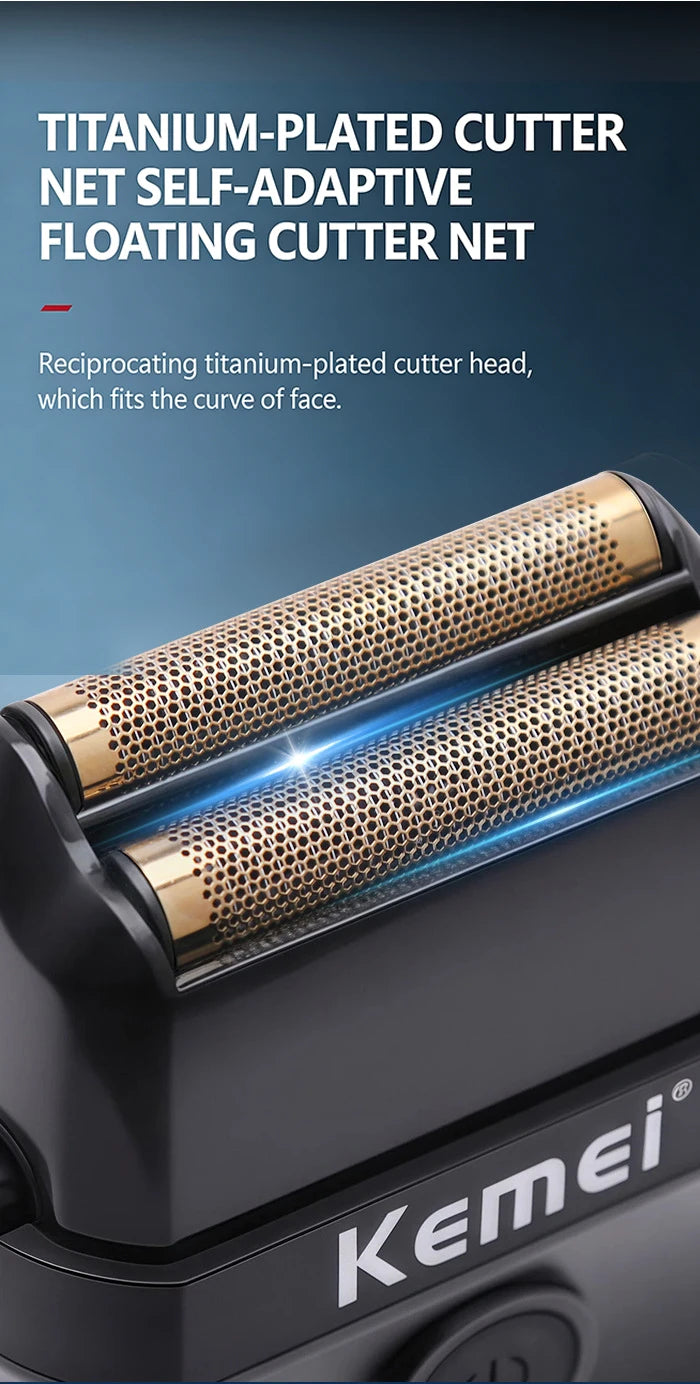 Kemei KM-T420 Electric Beard Shaver LED Digital Display Screen Reciprocating Shaver Electric Men's Shaver