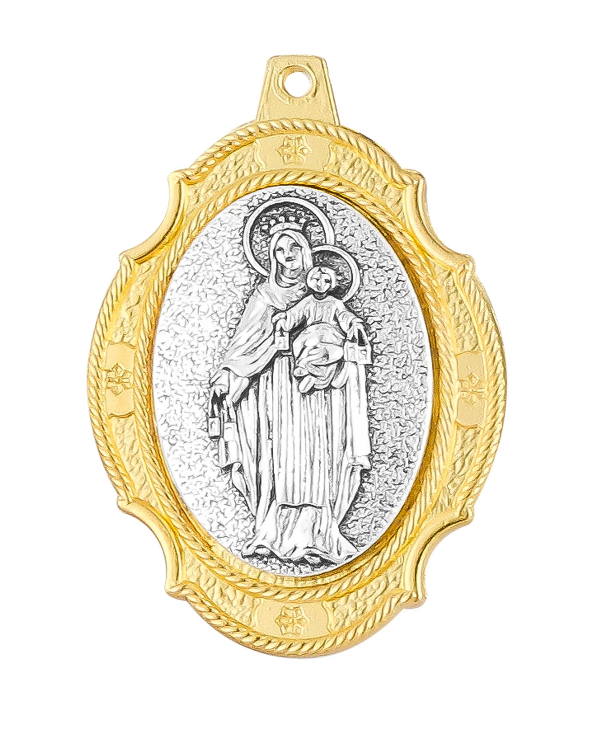 10 Styles 3 Colors Holy Icon Our Lady of Mount Carmel Miracle Madonna Pio Sacred Heart Jesus Pendant DIY Religious Keychain Part