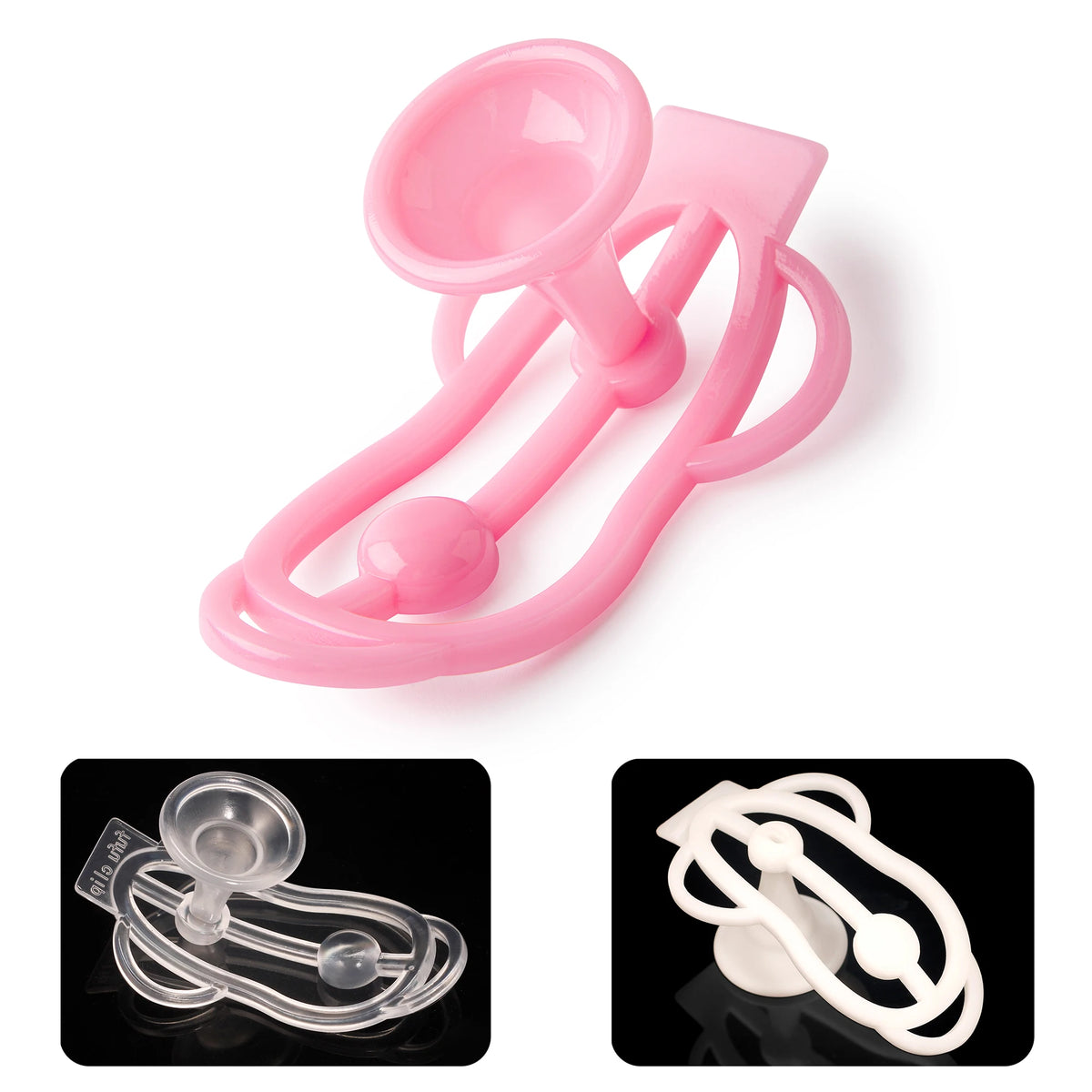 Sissy Training Pink ADJUSTABLE G-STRING For Fufu Clip, Chastiry Panties, Anti-Falling Harness for Male Chastity Cage