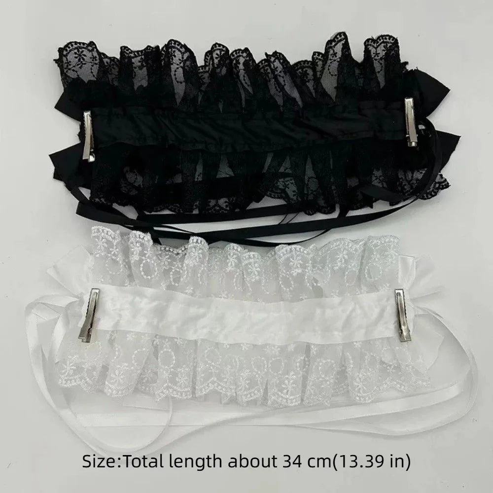 New Lace Lolita Wing Angel Headband Ribbon Bowknot Gothic Hair Band Sweet Cosplay Headdress Headwear