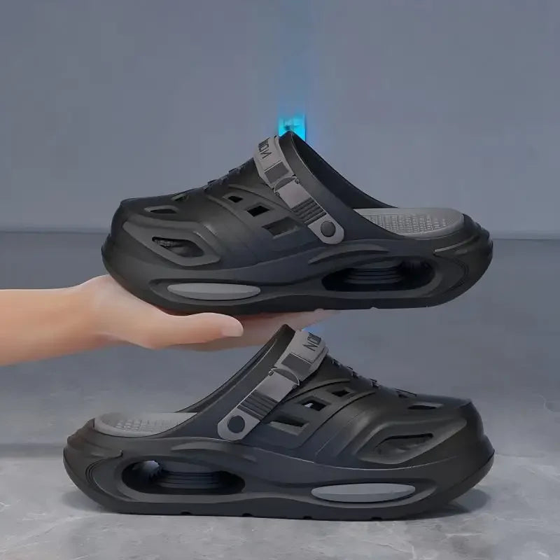 2026 Men's And Women's Cave Shoes Fashion Breathable Sandals With Removable Insoles Non-slip Cushioned Thickened Soft Slippers
