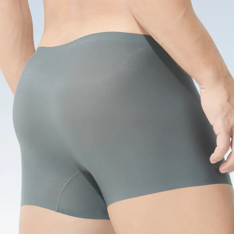Men's Underwear Men's Wholesale Ice Silk Seamless Boxer Briefs Antibacterial Breathable Sports Summer Thin Comfortable Boxer