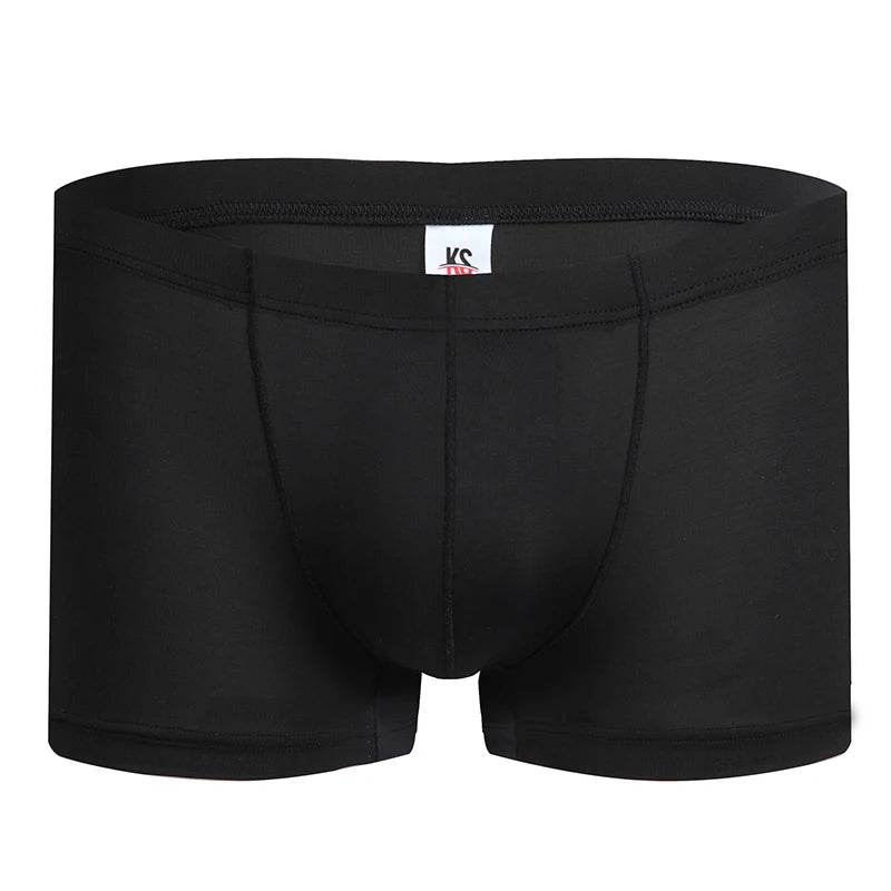 Men's Ice Silk Boxers Breathable Panties Male Large Ultra Thin Boxer Shorts Sexy Underwear