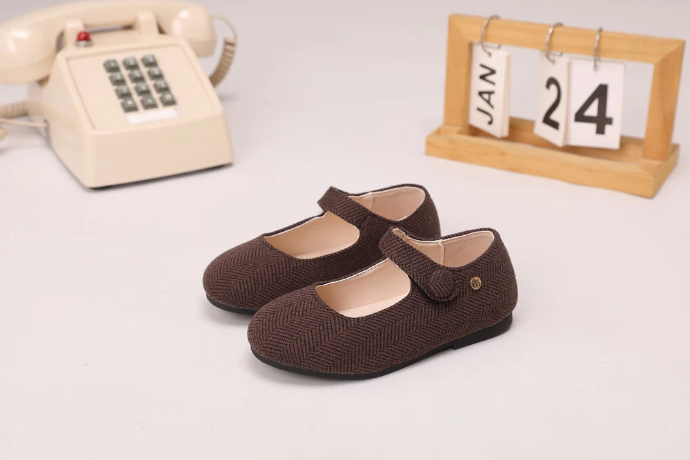 AS Kids Shoes Children Leather Shoes Baby Girls Warm Brand Loafers Toddler Slip On Princess Flats Boys Oxford Platform Mary Jane