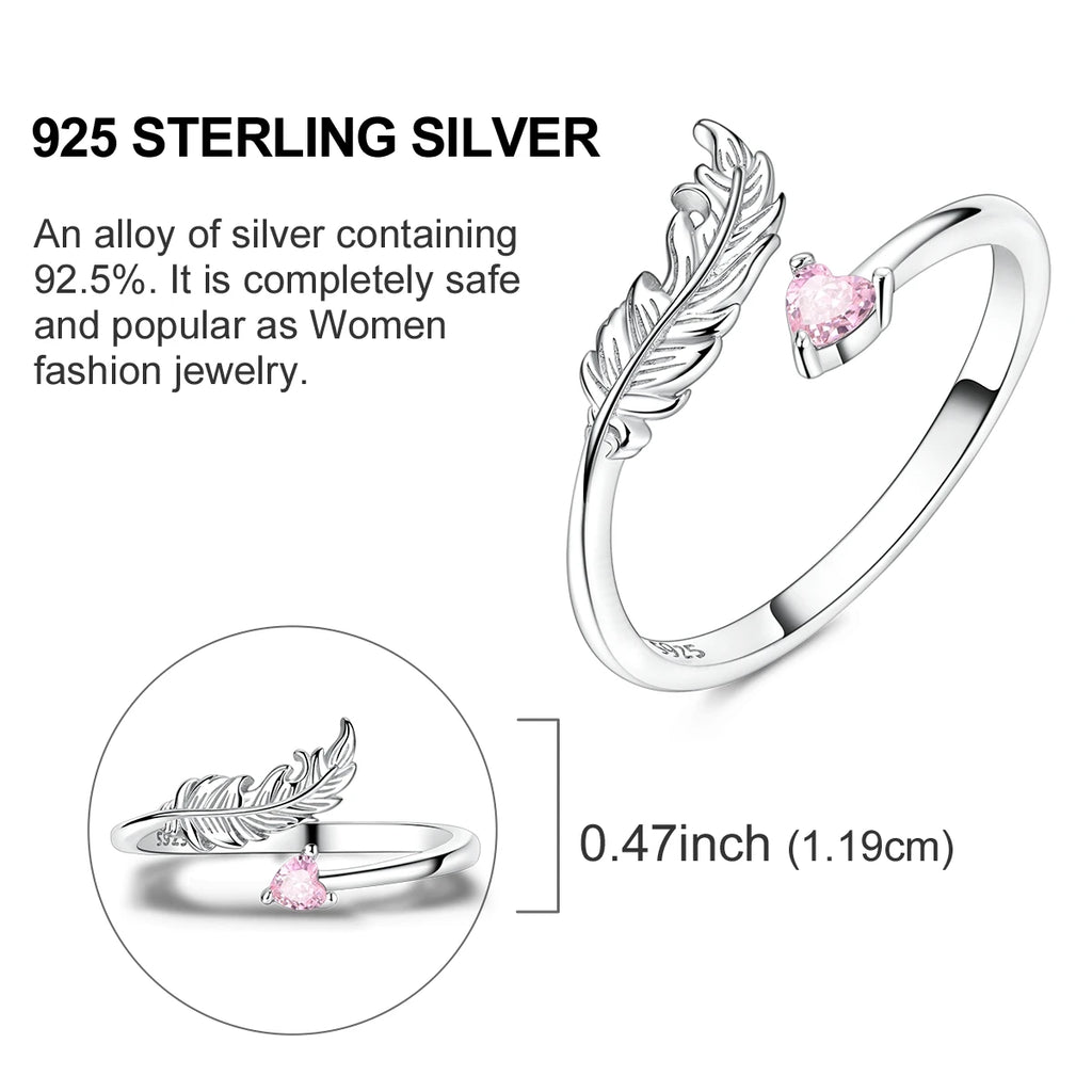 925 Silver Open Ring Sunflower Bee Star Eternal Love Jewelry Women's Wedding Gift