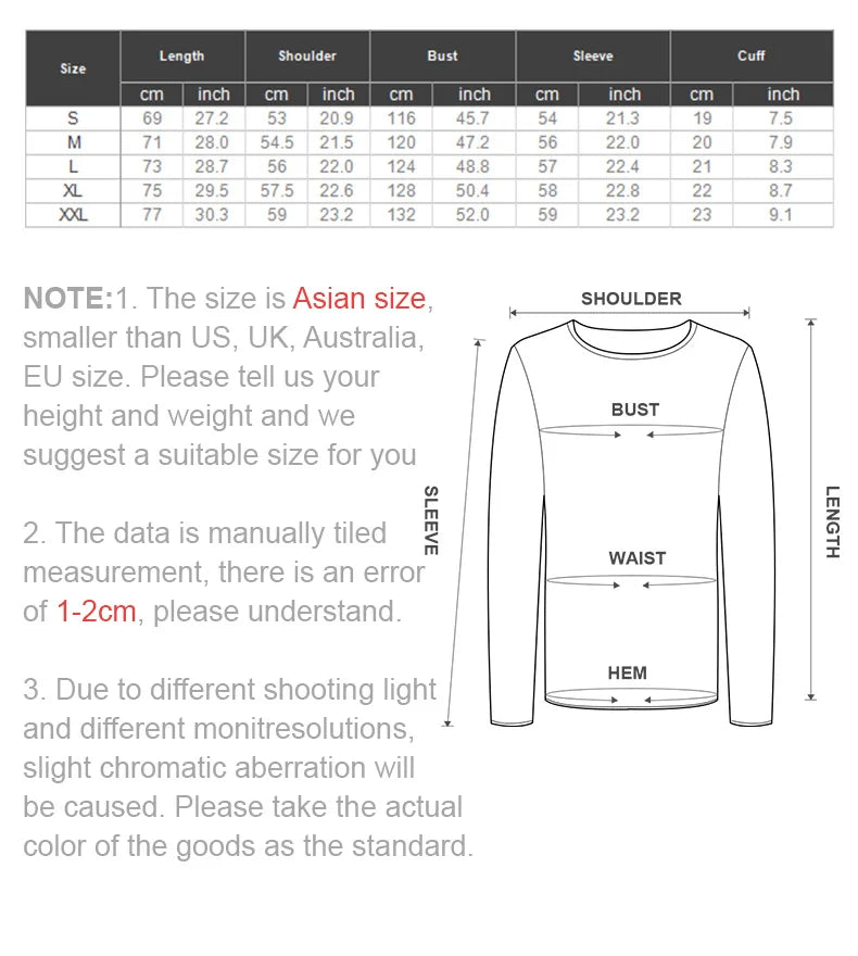Maden Vintage Back-Printed Long-Sleeve T-Shirt Loose Casual Round-Neck Pullover for Men's Spring and Fall 60's Street-Style Tops