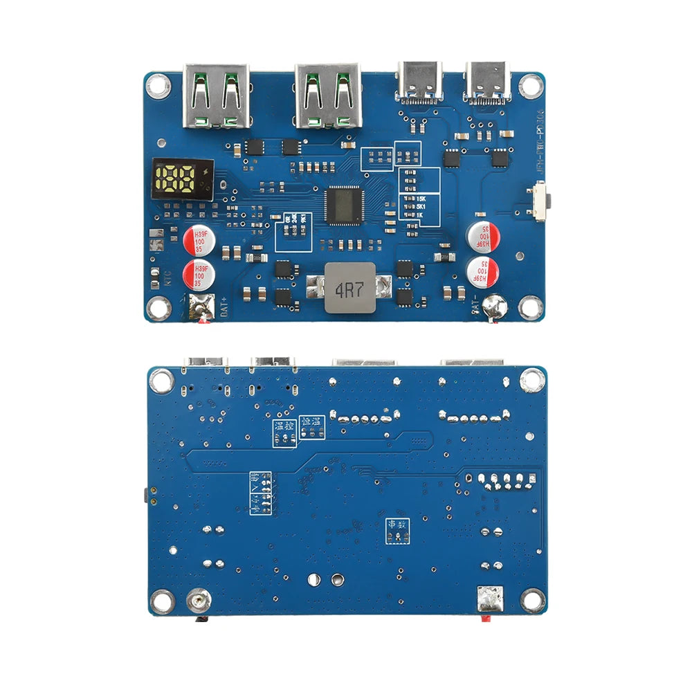 100W PD QC Power Bank Bidirectional Fast Charging Mobile Power Module DIY Power Bank 2-6S Lithium Battery Protection Motherboard