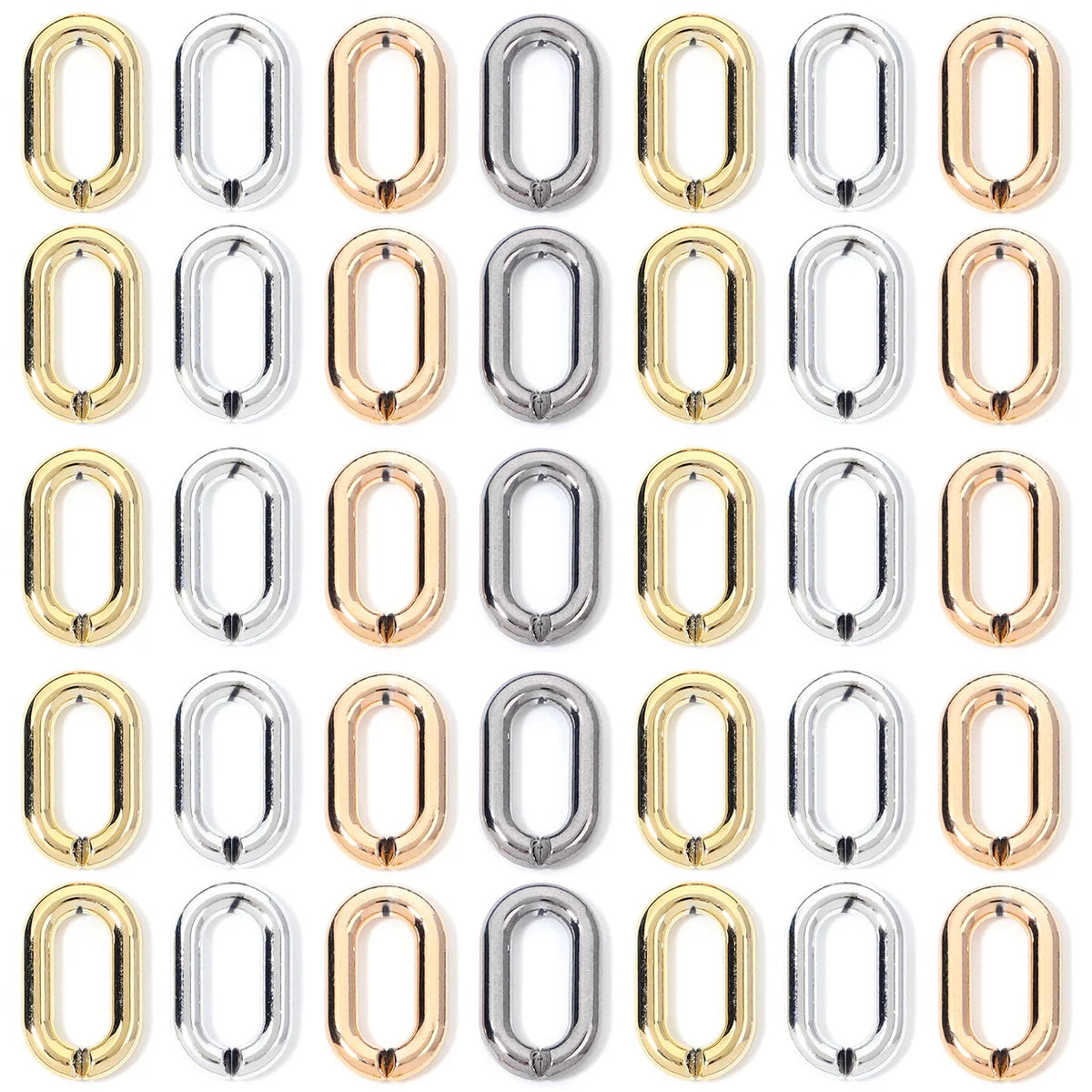 20pcs/Lot 16X27mm Plated Acrylic Chain Buckle Link Chain Connector For Jewelry Making DIY Necklace Bracelet Earring Accessory