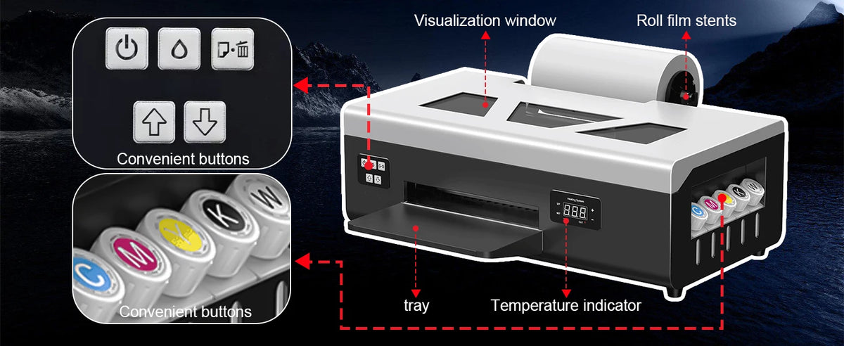 A4 DTF Printer Impresora A4 L800 DTF Printer Direct Film Printer Textile Fabric T-shirt Printing Machine for All Textile Fabric