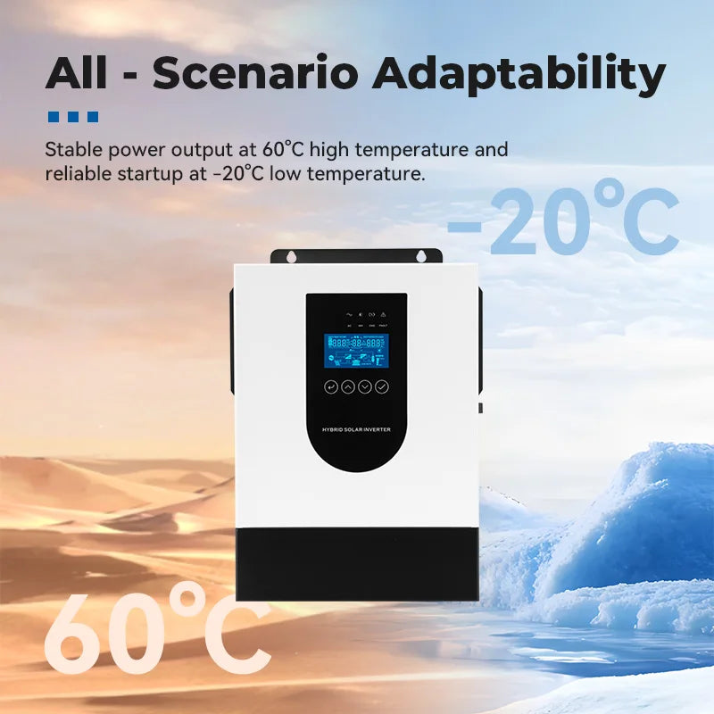 1.5KW 12V Off Grid Hybrid Solar Inverter Single Phase 60Hz Automatic AC String Inverter Household Solar Energy Conversion