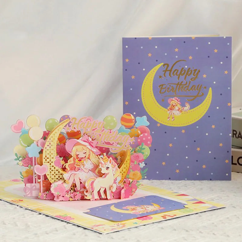 3D Pop Up Greeting Card Romantic Love Flowers Butterfly Bouquet Handmade Surprise Card Anniversary Birthday Valentine's Day Gift
