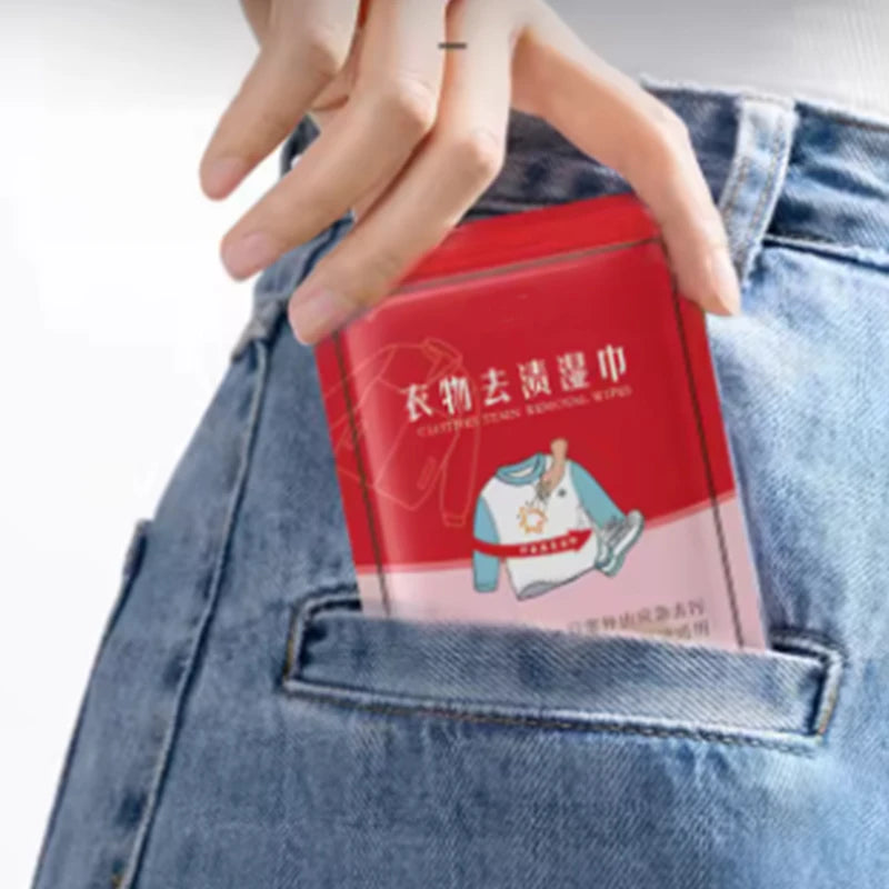 Portable Wipes Down Jacket Cleaning Wipes Laundry Stain Remover Wet Wipes Instant Clothes Stain Removal for Clothes Stain Tools
