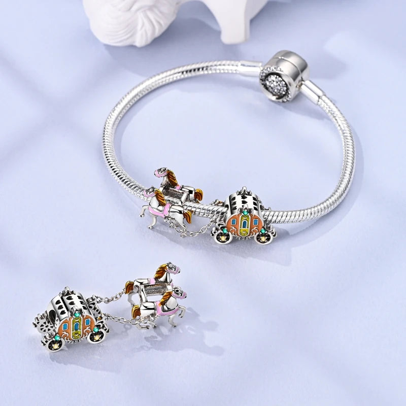 New Original Charm Beads 925 Sterling Silver Butterfly Hot Air Balloon Dangle For Bracelet Women Girl Fine DIY Jewelry Gift