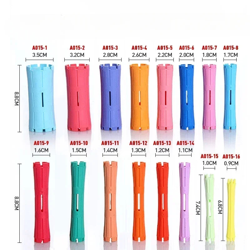 Hair Perm Rods Cold Wave Rods Hair Curling Rollers Curlers Steel Pintail Comb Hair Curler No Heat for Women Long Short Hair