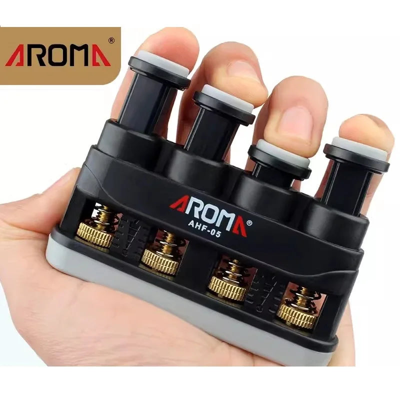 Aroma Ahf-05 Guitar Bass Piano Finger Workout Exerciser Medium Tension Hand Grip Trainer Power Gripper Guitar Accessories