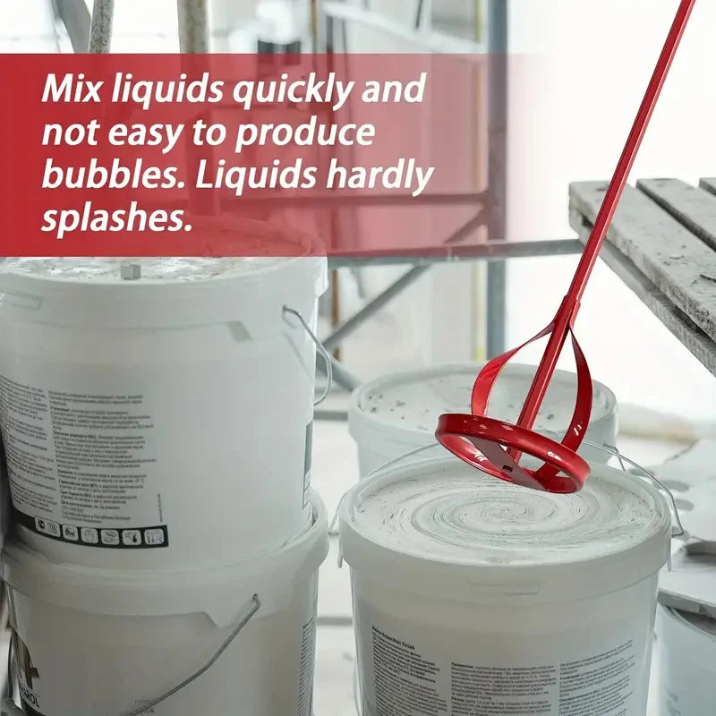 Hexagon Shaft Plaster Paint Mixer Mixing Paddle Rod For Electric Drill Construction Agitator Putty Cement Grouting Mortar Tool