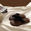 2025 New Herringbone Slippers for Women's Summer Flat Bottomed Toe Beach Leisure Beach Sandals