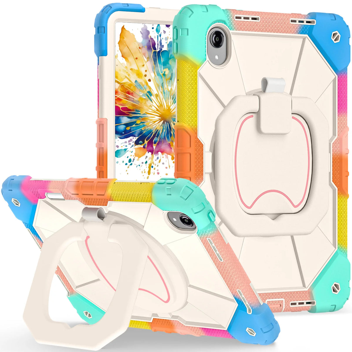 For Lenovo Idea Tab Pro Gen 2 TB390 Xiaoxin Pro 13 GT Rotation Bracelet Stand Case Pencil Slot Heavy Duty Shockproof Cover