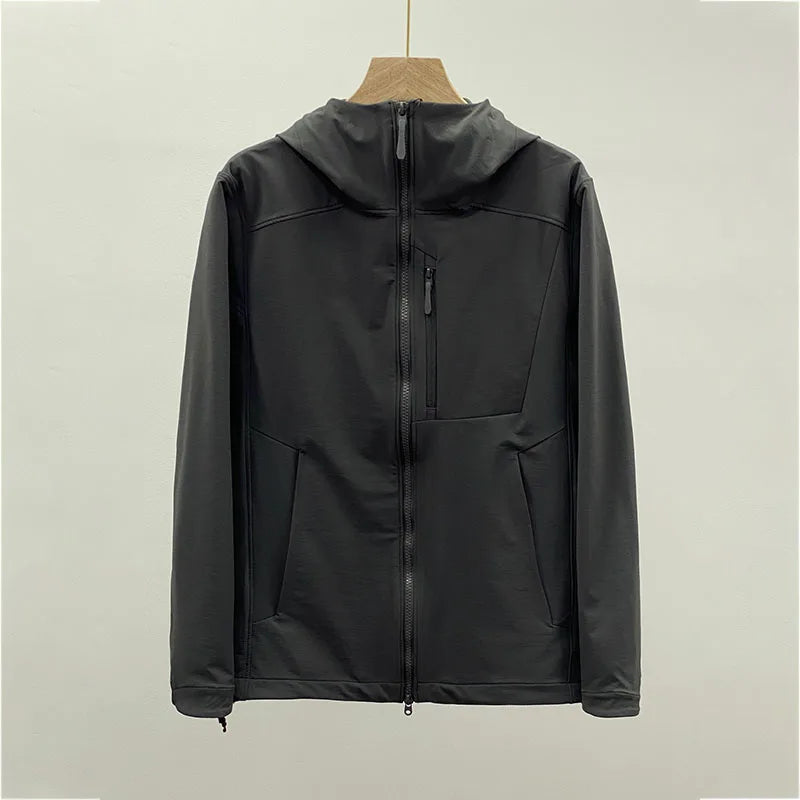 2026 Outdoor Soft Shell Mountaineering Casual Cycling Sports Windproof and Rainproof Camping Men's and Women's Hooded Jackets
