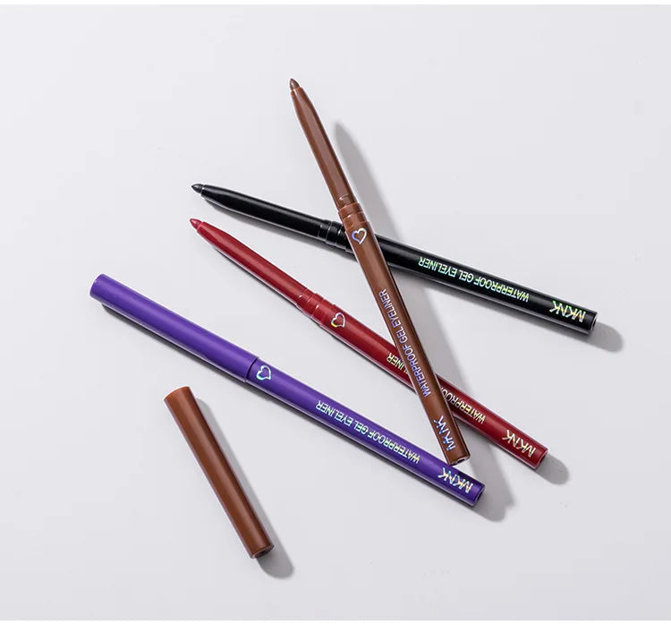 Waterproof Eyeliner Pen White Black Brown Long Lasting Quick-drying Pencil Not Blooming Liquid Eyeliner Gel Eyes Makeup Cosmetic