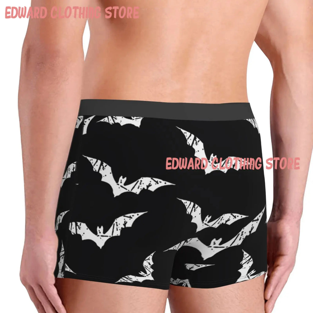 Bats Men Men Printed Boxer Briefs Underwear Highly Breathable Boxer Shorts Panties Breathable Underpants for Homme