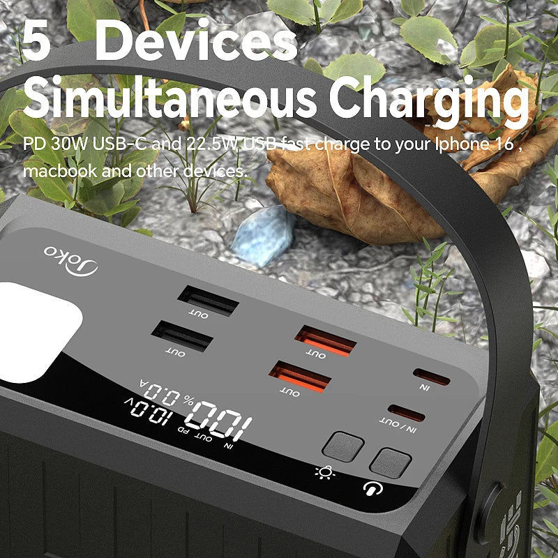 120000mAh Power Bank PD 30W Large Capacity Battery  Pack Fast Charge Portable Spare Auxiliary Battery With LCD Powerbanks Pack