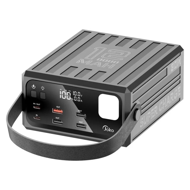 120000mAh Power Bank PD 30W Large Capacity Battery  Pack Fast Charge Portable Spare Auxiliary Battery With LCD Powerbanks Pack