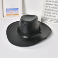 New Cowboy Knight Hat Women Men Leather Caps Western Sun Hats Gentleman Jazz Vintage Cap Large Grassland Summer Autumn Visors