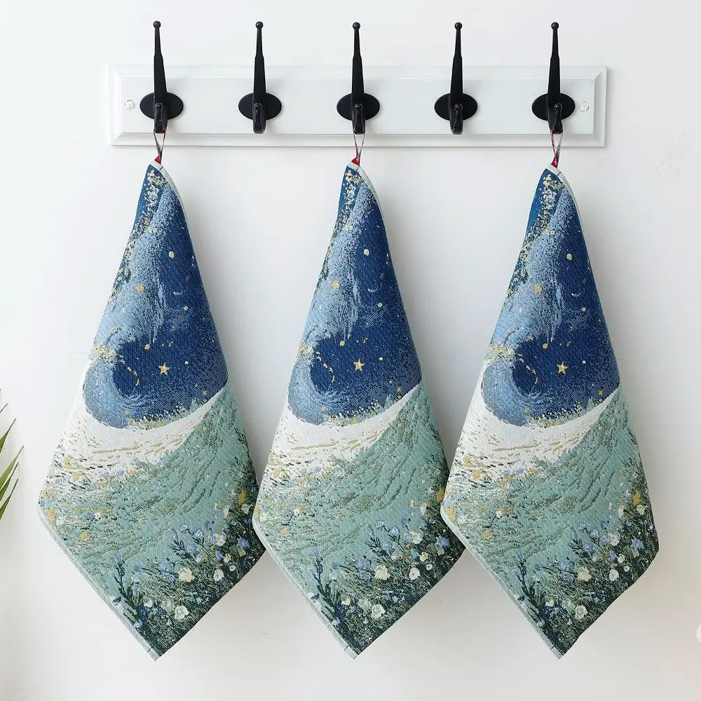 Cute 34x40cm Large Hand Towel 4 Layer Cotton Gauze Decorative Kitchen Towel Quick Dry Tea Towel Children Kids
