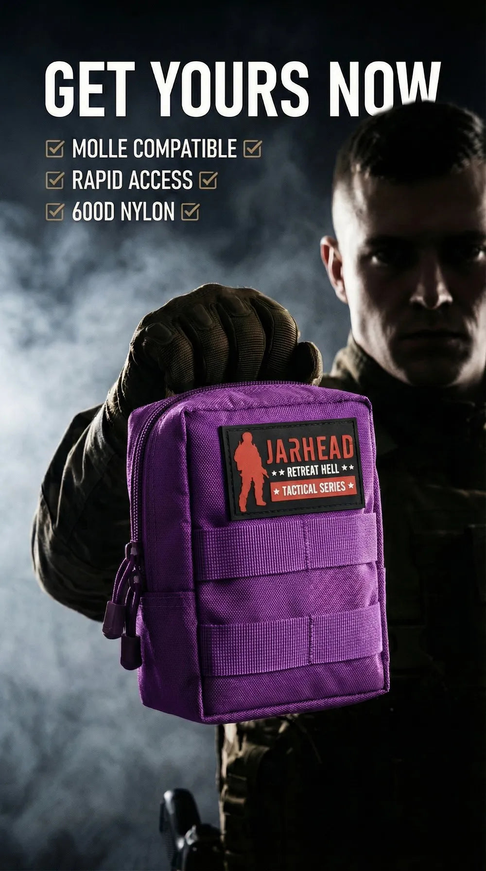 Tactical MOLLE Pouch EDC Utility First Aid Kit Bag Outdoor Waist Pack Water Resistant Nylon Gear Organizer for Hiking Camping