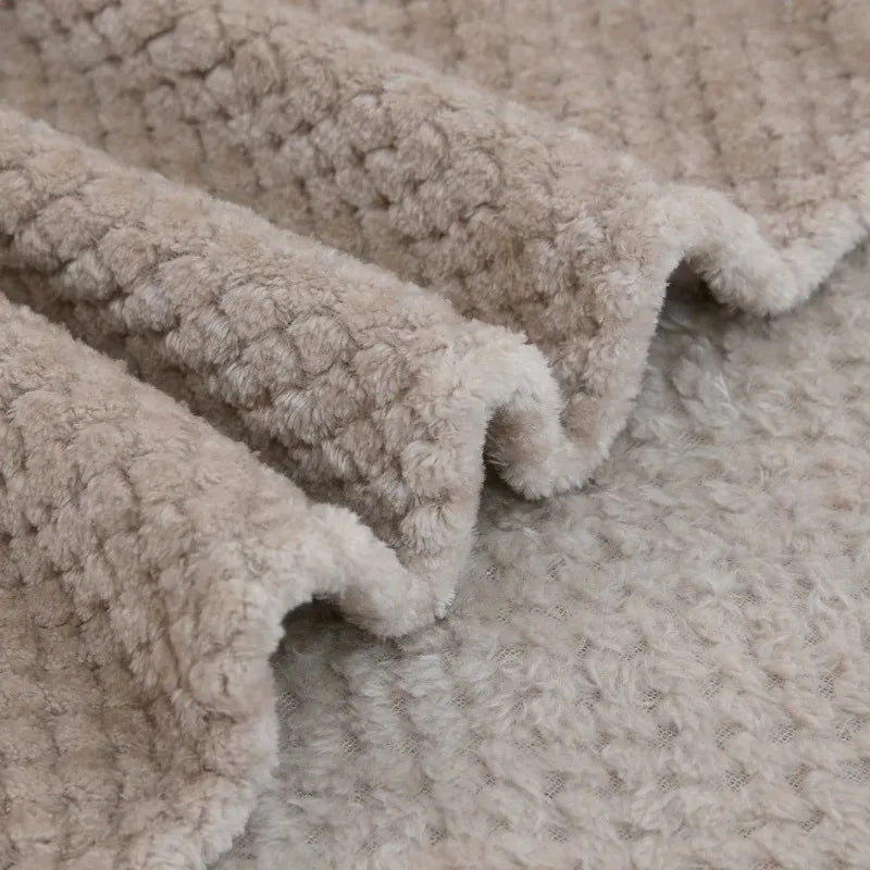 No Ribbon Baby Blanket Soft Fleece Infant Quilt Bedding Swaddle Wrap Blanket Warm Newborn Stroller Sleep Cover Nursery