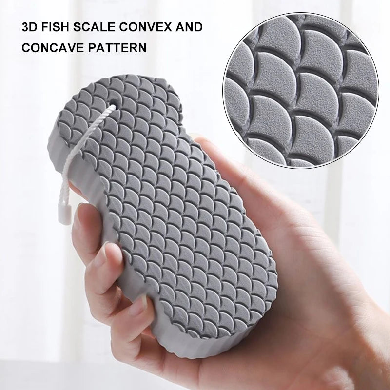 Household 3D Magic Exfoliating Sponge Children's Bath Sponge Body Peeling Dead Skin Exfoliating Massager Cleaning Bath Brush