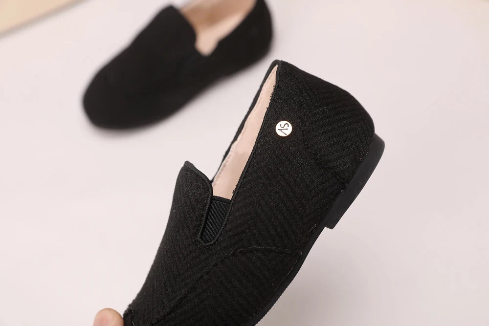 AS Kids Shoes Children Leather Shoes Baby Girls Warm Brand Loafers Toddler Slip On Princess Flats Boys Oxford Platform Mary Jane