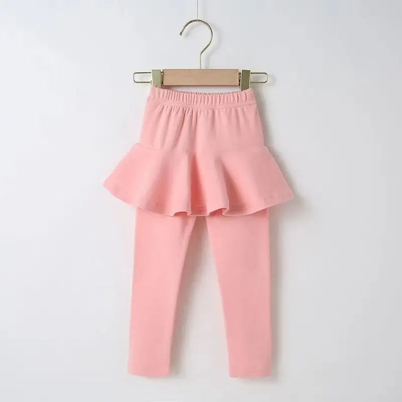 Children's Skirt Leggings Spring Autumn Leggings For Girls Cotton Baby Pants Kids Trousers Teenager Clothing 2 to 9 Years