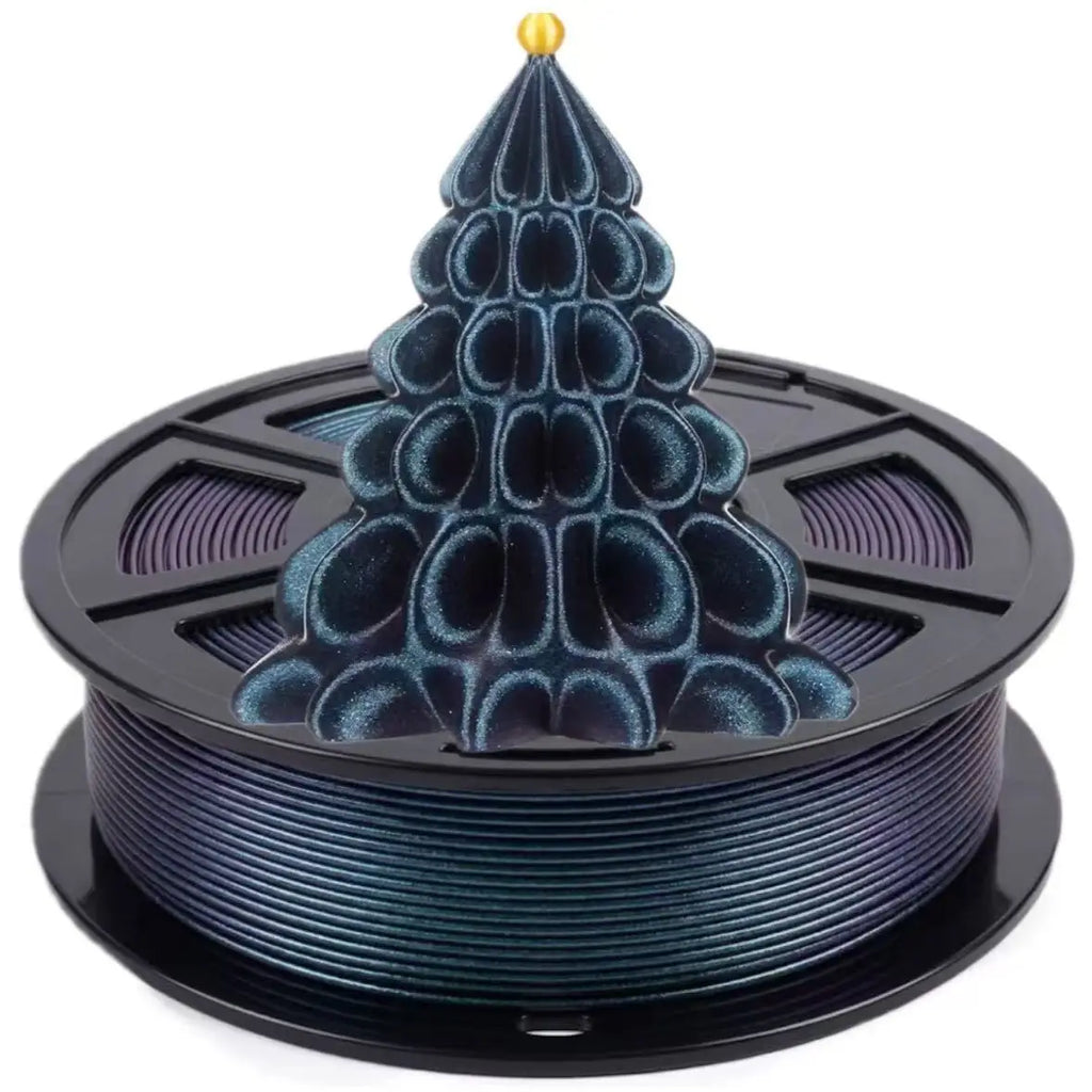 PLA 3D Printer Filament 1.75mm 250g | Shimmering glitter finish, color-shifting effect, ±0.02 mm accuracy, tangle-free, vacuum