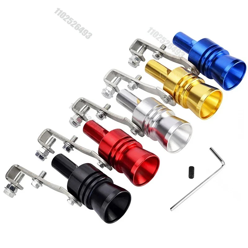 Professional Aluminum Turbo Sound Exhaust Muffler Pipe Whistle Car Blow Off Valve Tip Simulator Whistler Accessories