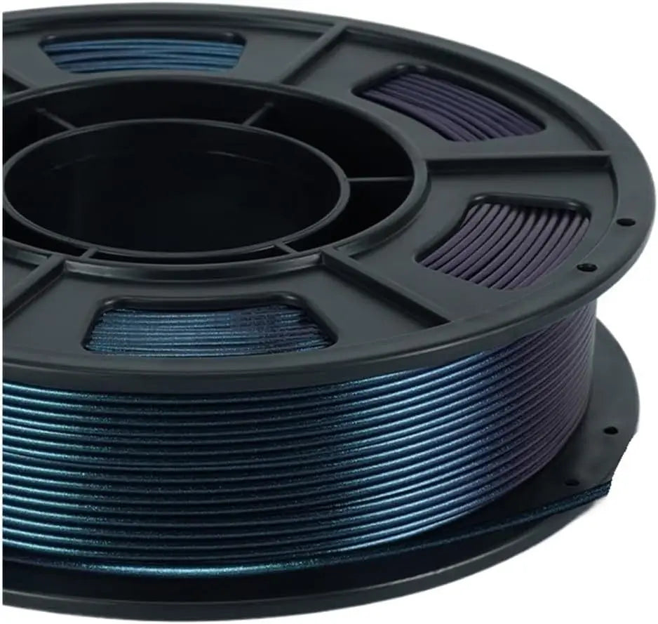 PLA 3D Printer Filament 1.75mm 250g | Shimmering glitter finish, color-shifting effect, ±0.02 mm accuracy, tangle-free, vacuum